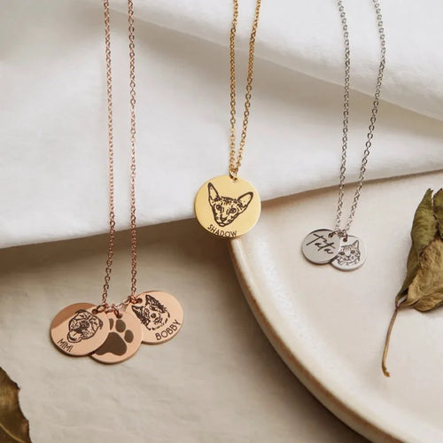 Gepersonaliseerde gouden huisdierketting met naamgravure