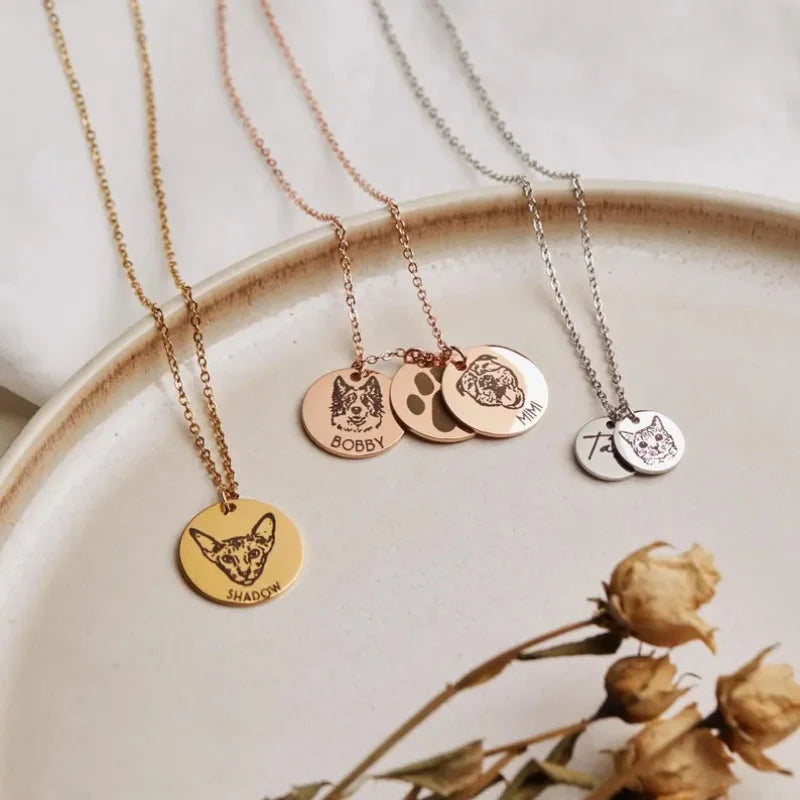 Naamketting voor huisdiereigenaren, gegraveerd sieraad